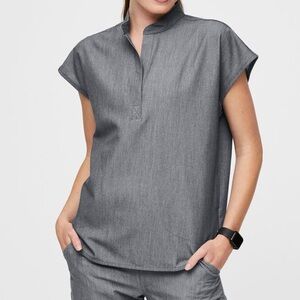 FIGS Rafael Scrub Top - Graphite Grey, Size: XS